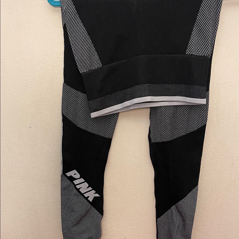 PINK Victoria's Secret Kids Charcoal and Ebony Leggings
